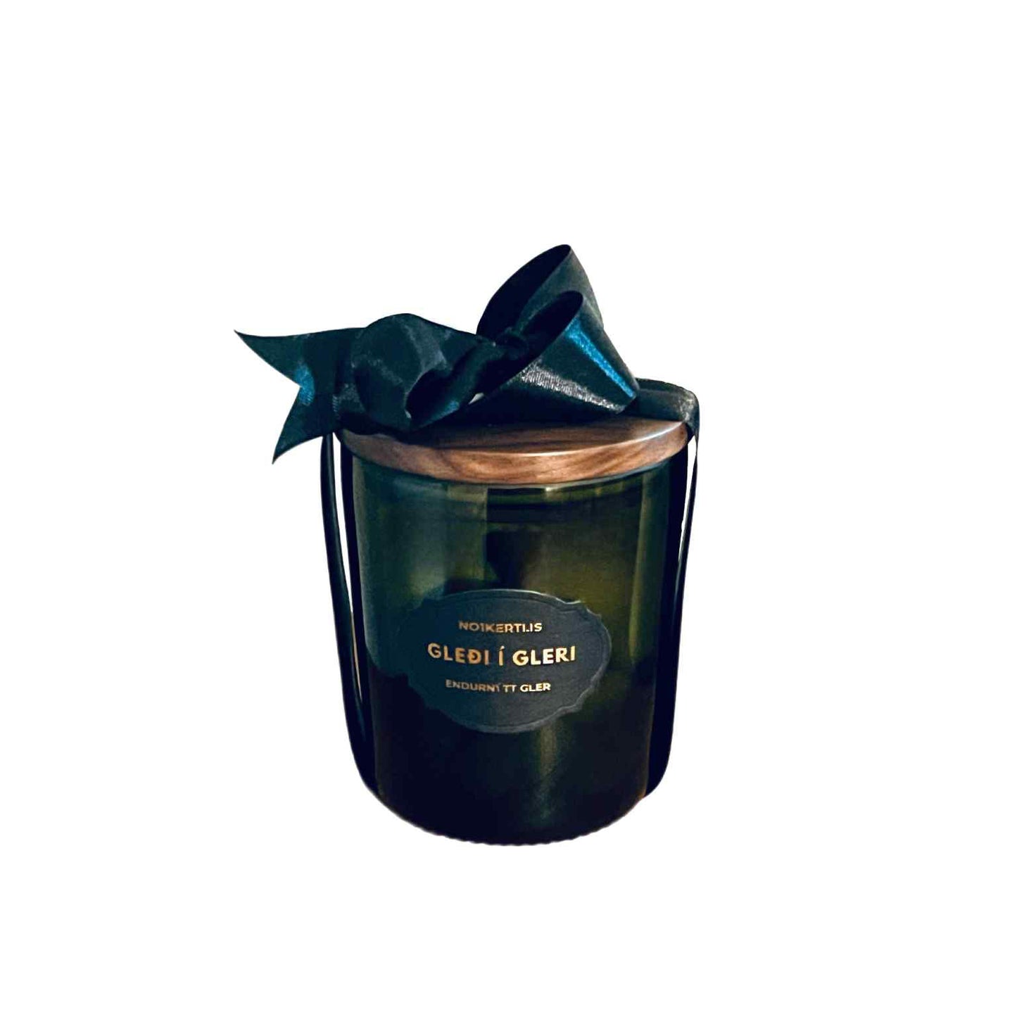 Gleði í gleri með svörtum borða