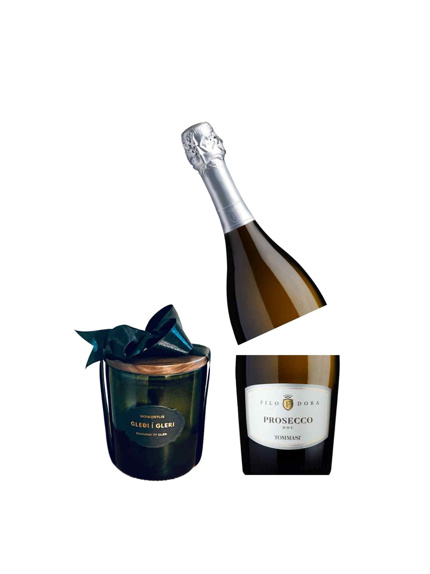 Gleði í gleri með svörtum borða